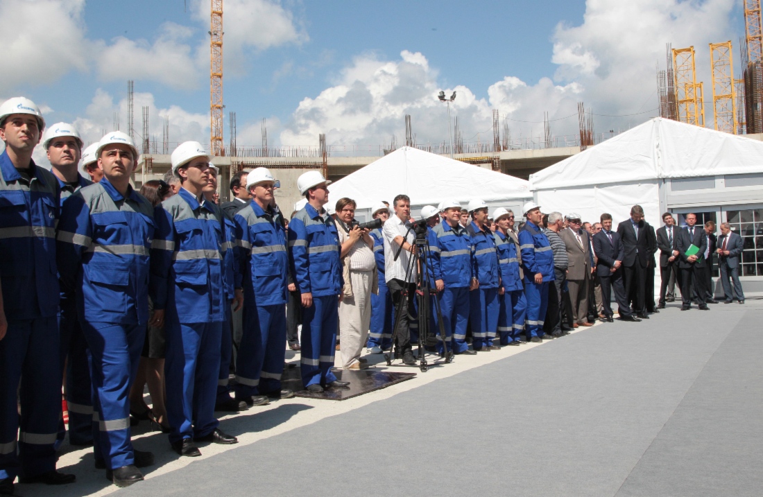 Во время торжественных мероприятий, посвященных вводу в эксплуатацию газопровода «Джубга — Лазаревское — Сочи»